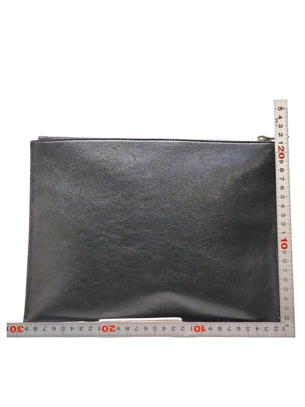 Authentic Saint Laurent Stars Clutch Black Leather Zip Pouch YSL Designer Bag - Picture 3 of 16
